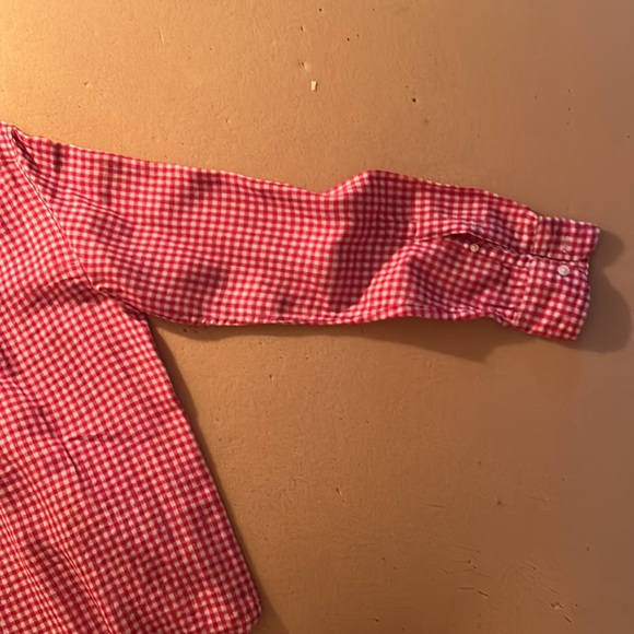 L, Slim Fit, J Crew, Linen, Red Check - Picture 5 of 5